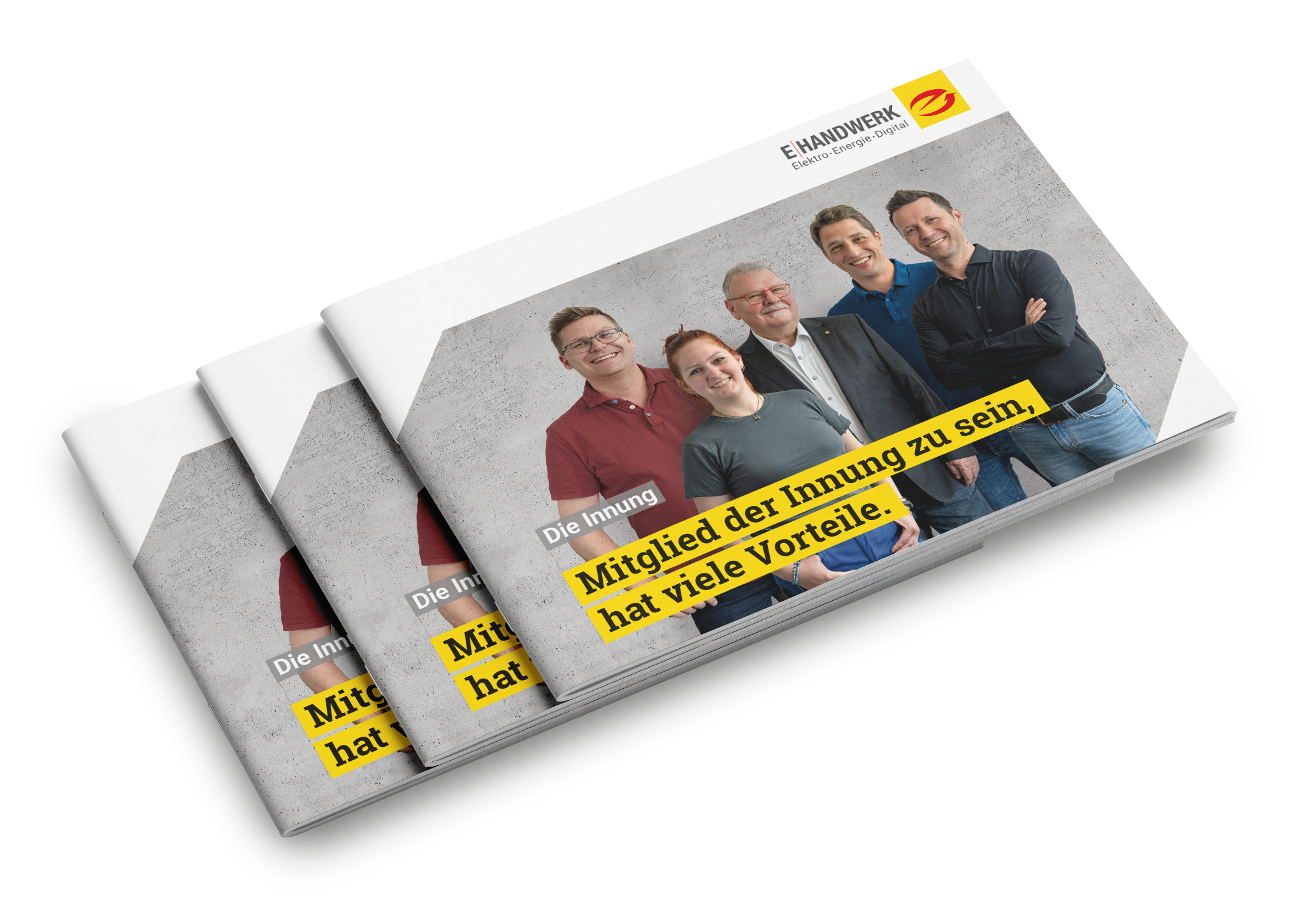 Foto zeigt mehrere Broschüren des Fachverbands Elektro- und Informationstechnik Sachsen/Thüringen aufeinandergestapelt.